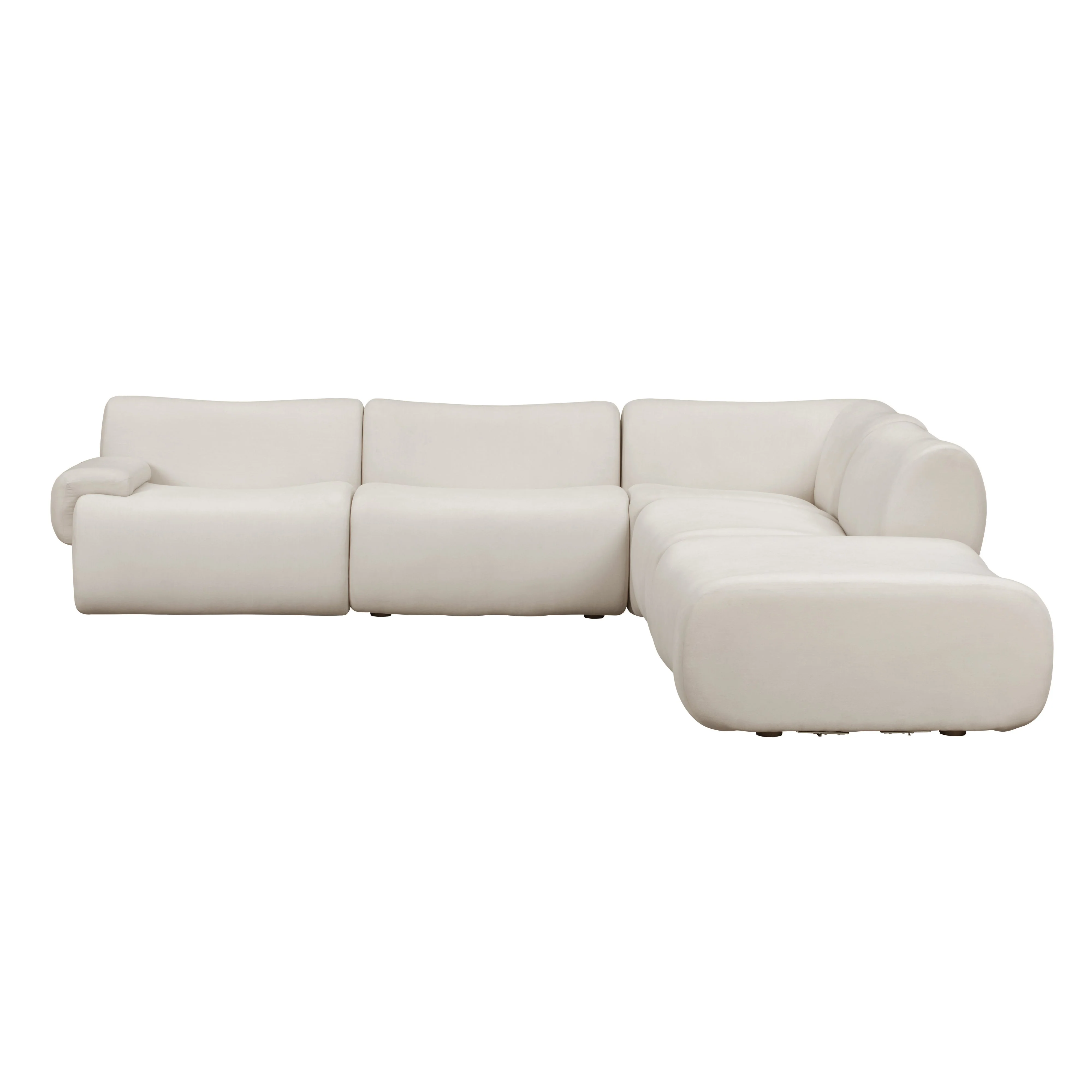 Zenith 5-Piece Contract-Grade Upcycled Fabric Modular Sectional - Image 16