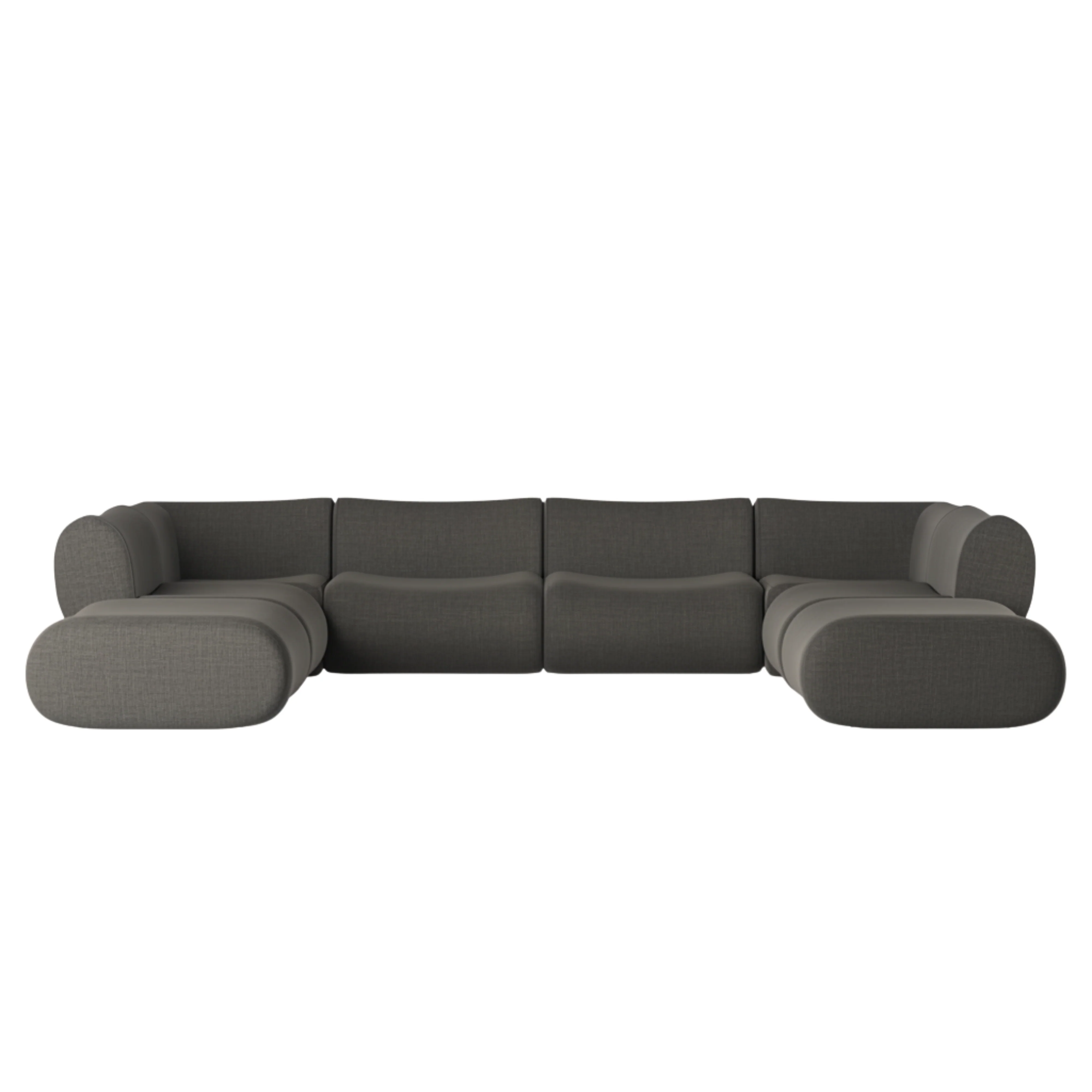 Zenith 8-Piece Contract-Grade Upcycled Fabric Modular U-Sectional - Image 9