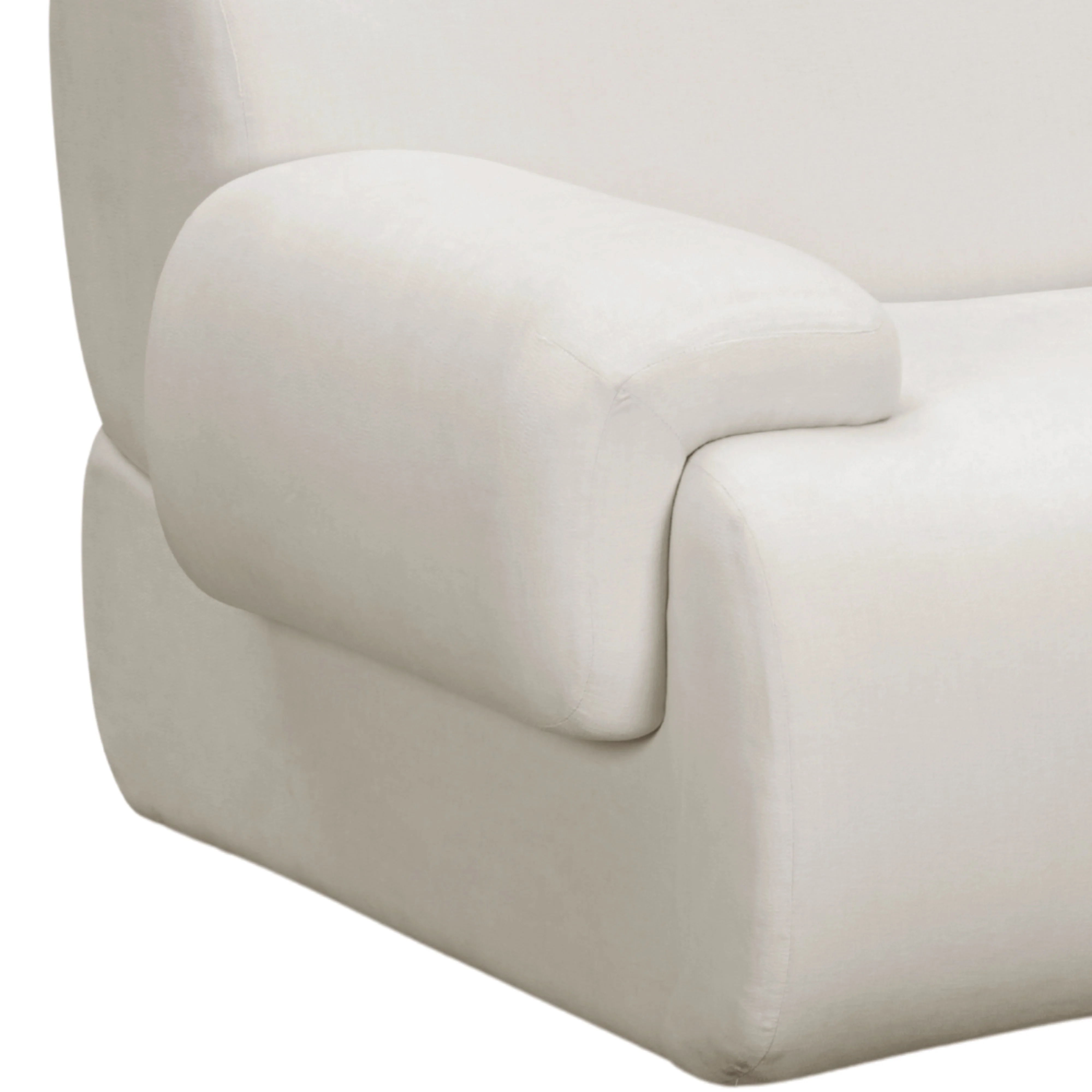 Zenith 80" Contract-Grade Upcycled Fabric Modular Loveseat - Image 4