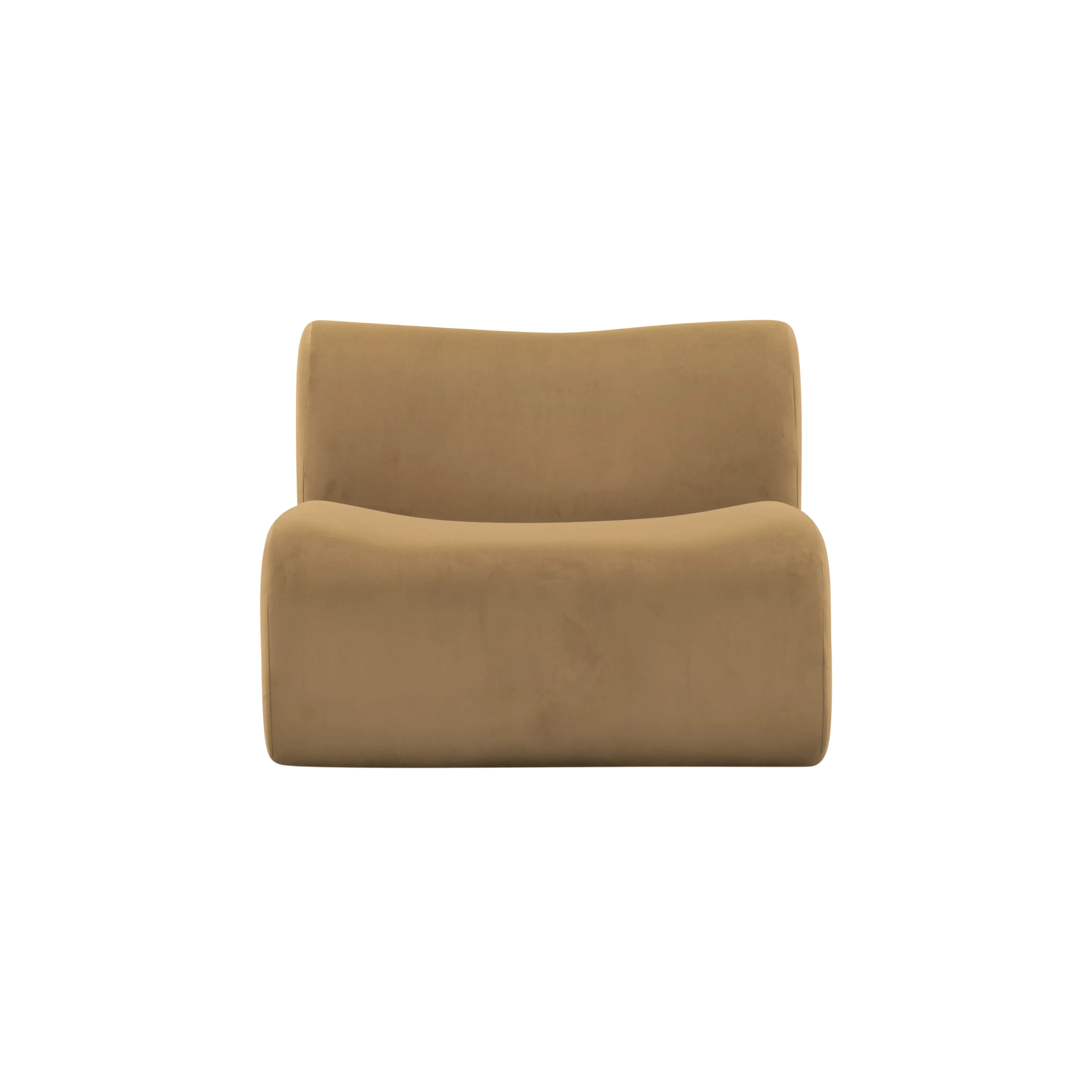 Zenith Latte Brown Performance Velvet Armless Chair - Image 3