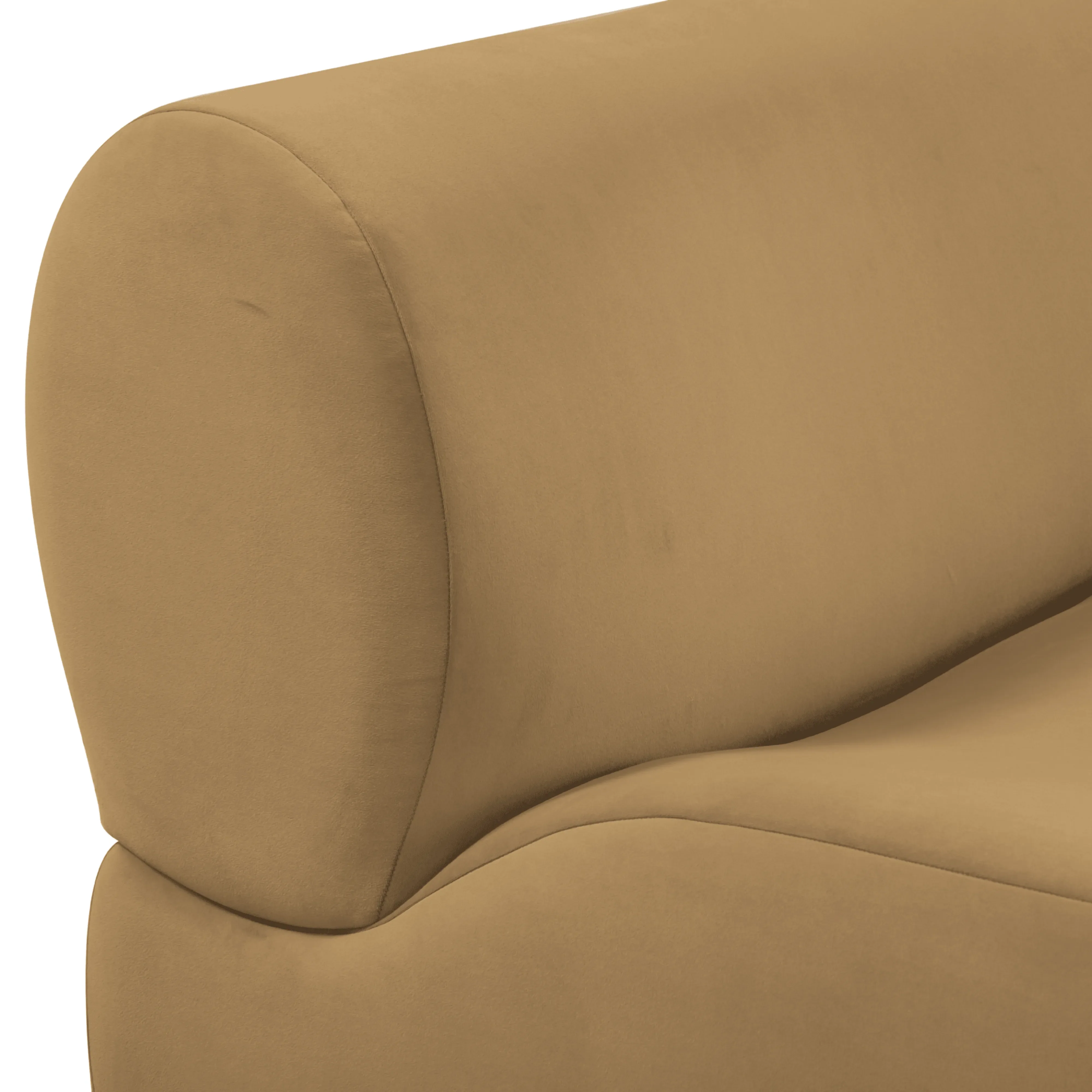 Zenith Latte Brown Performance Velvet Armless Chair - Image 5