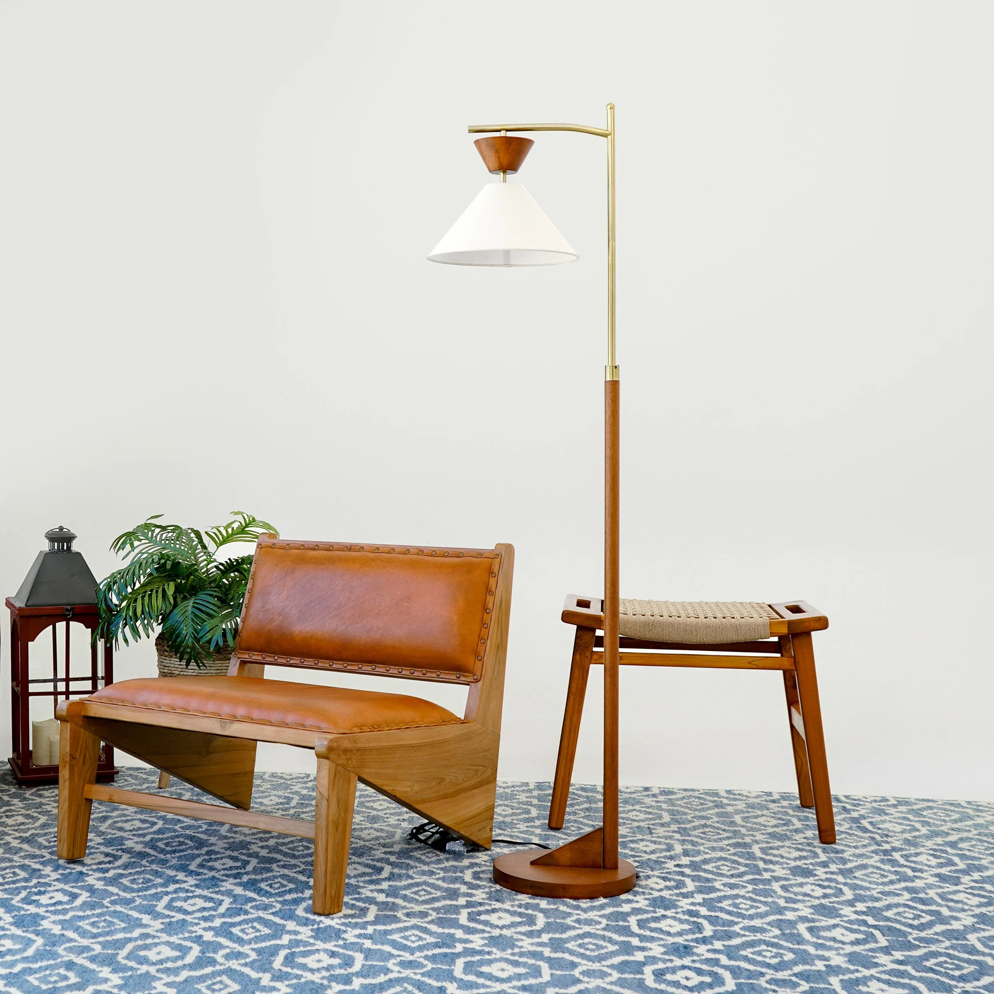 Zensa Brown Floor Lamp - Image 2