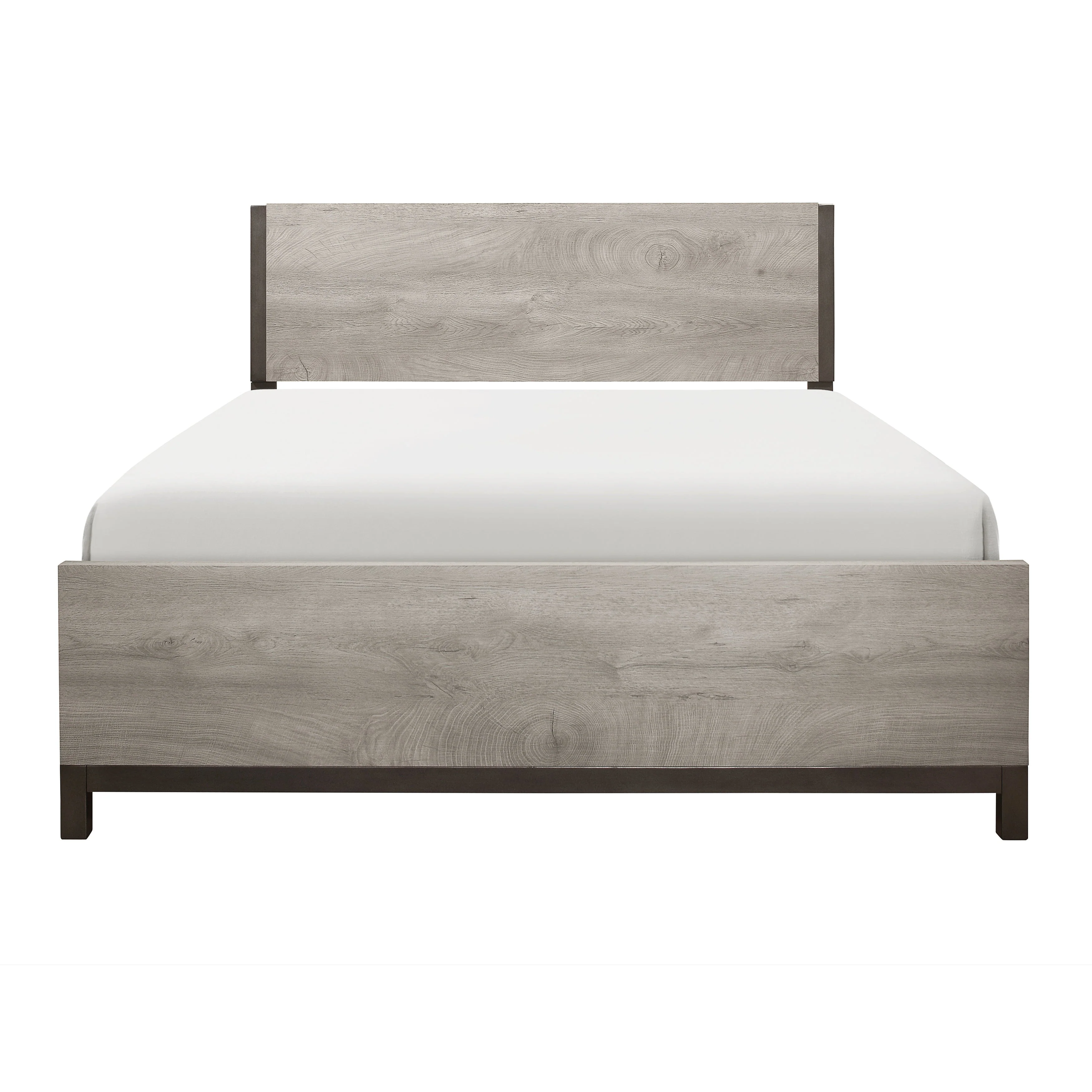 Zephyr Light Gray California King Panel Bed