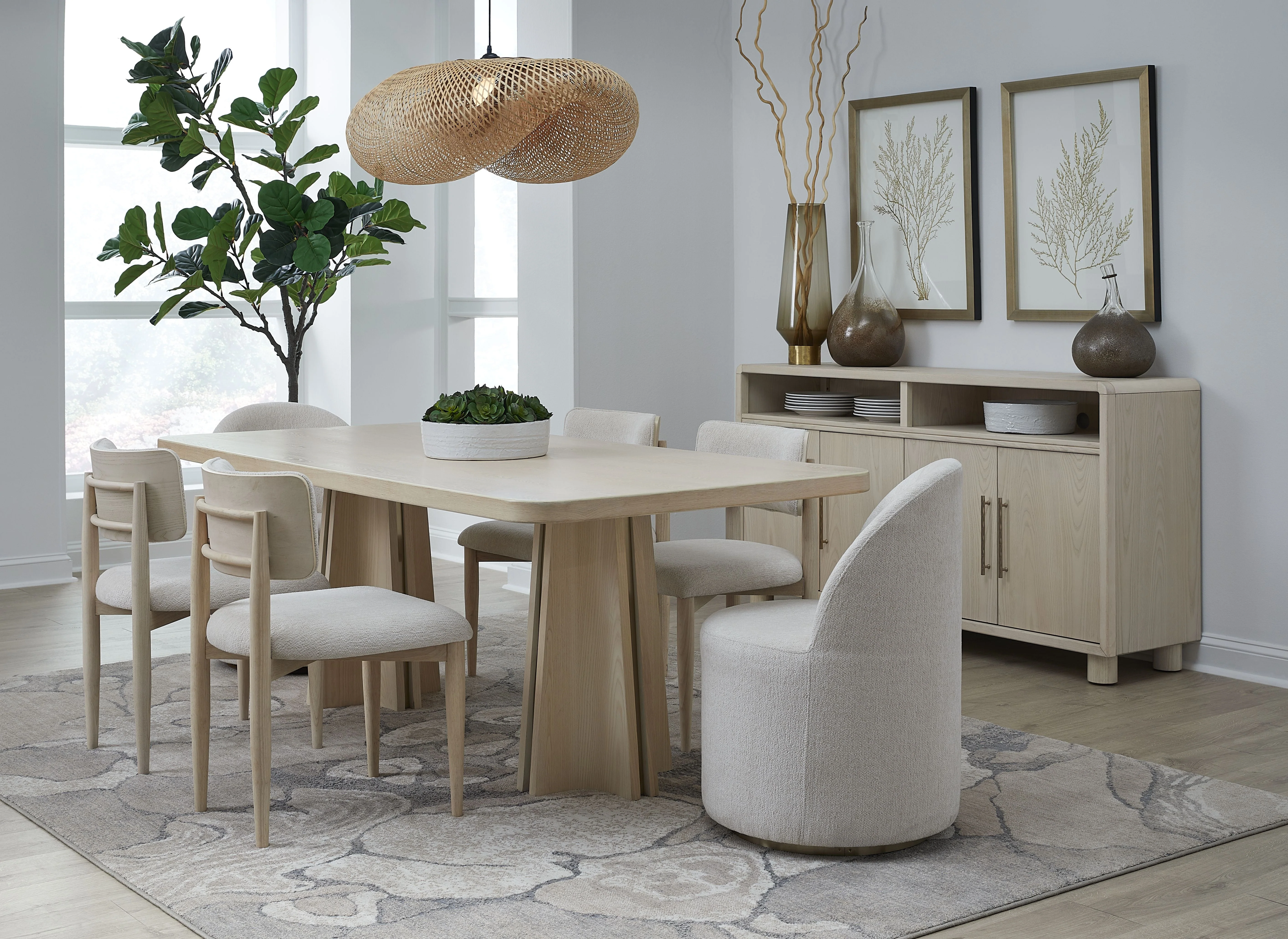 Zinnia Fully Upholstered Swivel Chair in Dune Chenille - Image 9