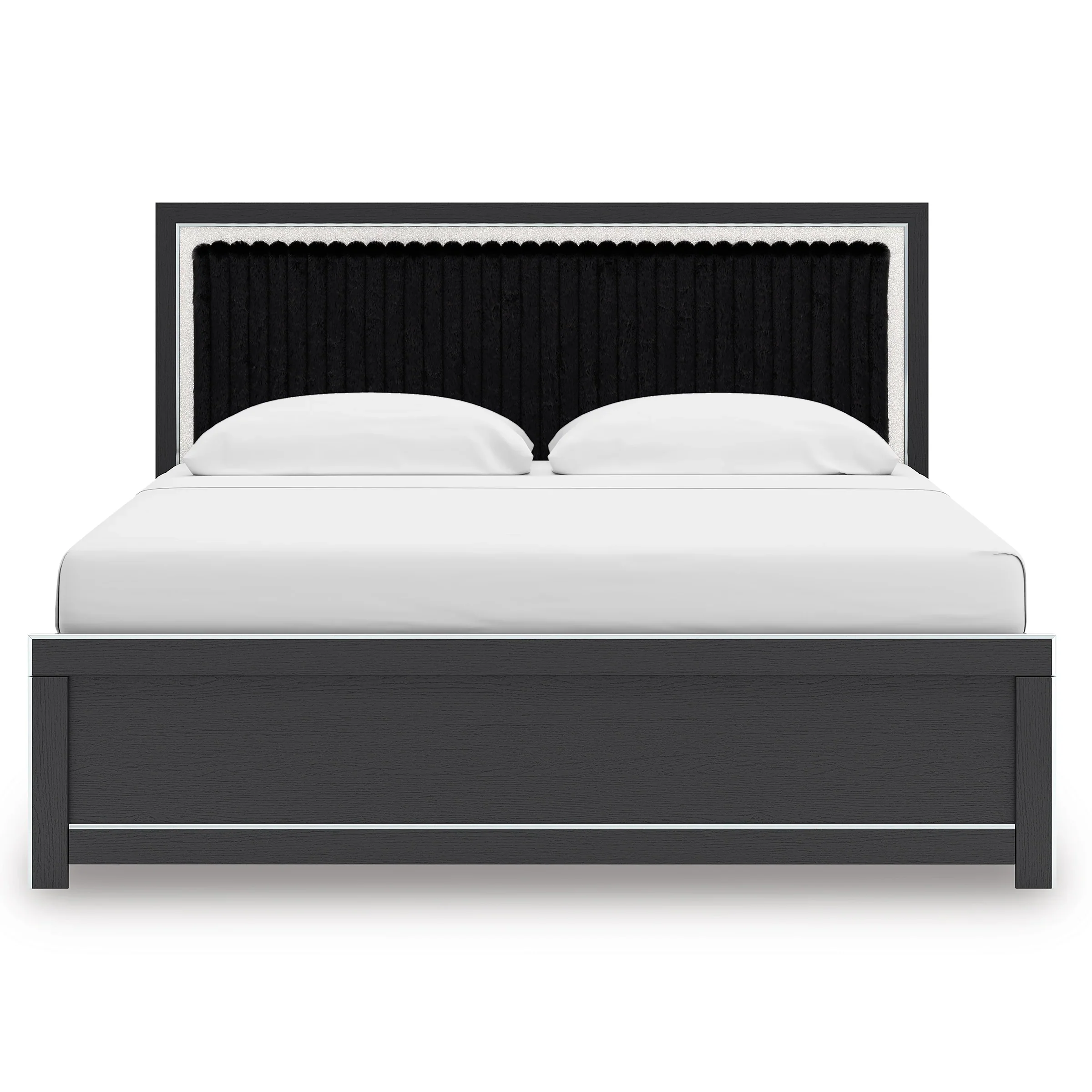 Zuraleus Black King Upholstered Panel Bed - Image 3