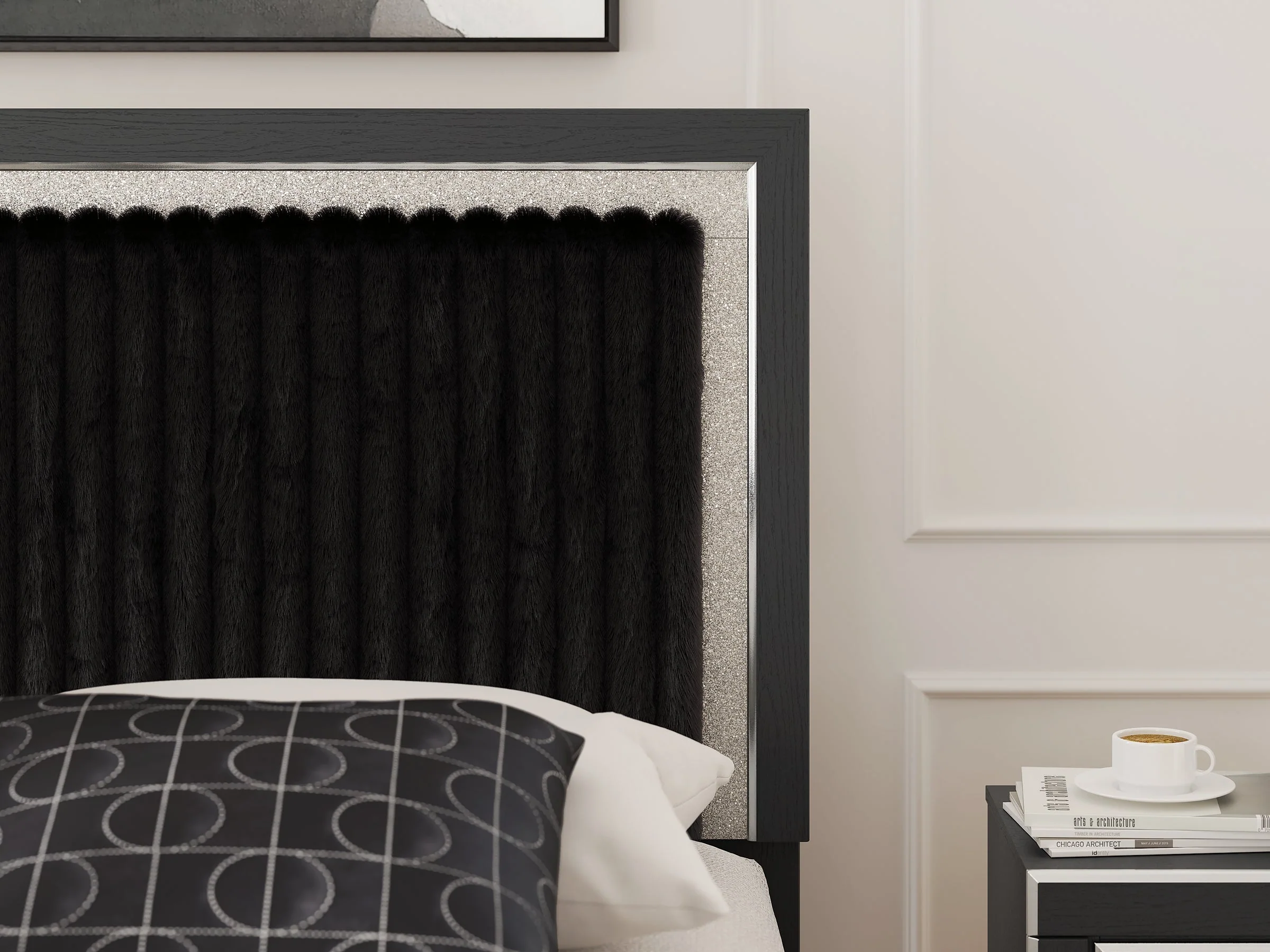 Zuraleus Black Queen Upholstered Panel Storage Bed - Image 8