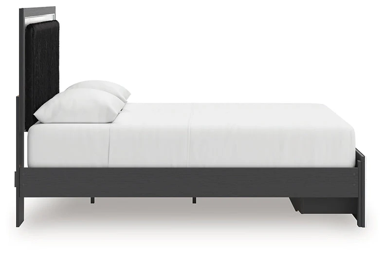 Zuraleus Black Queen Upholstered Panel Storage Bed - Image 9
