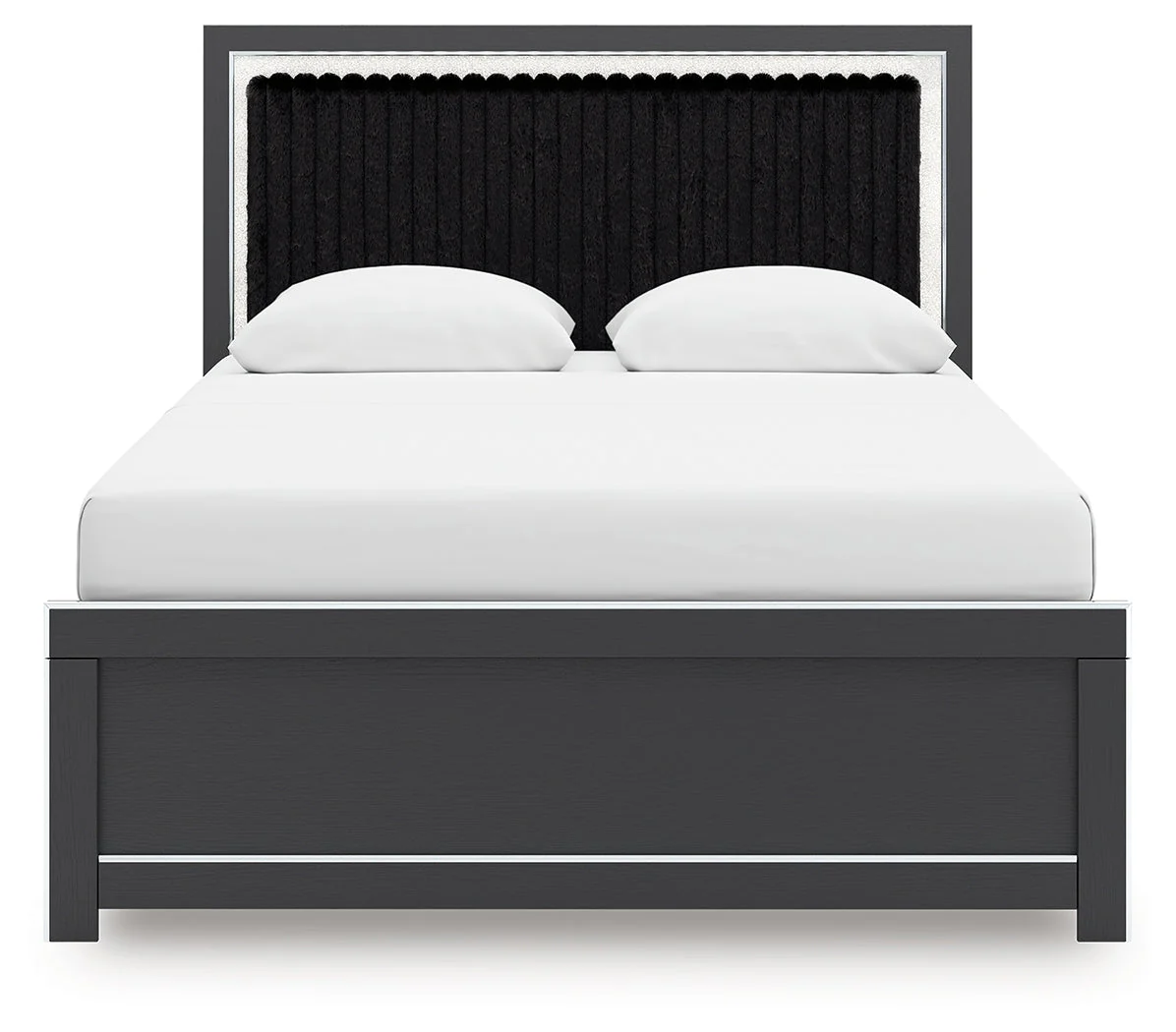 Zuraleus Black Upholstered Panel Bedroom Set - Image 6