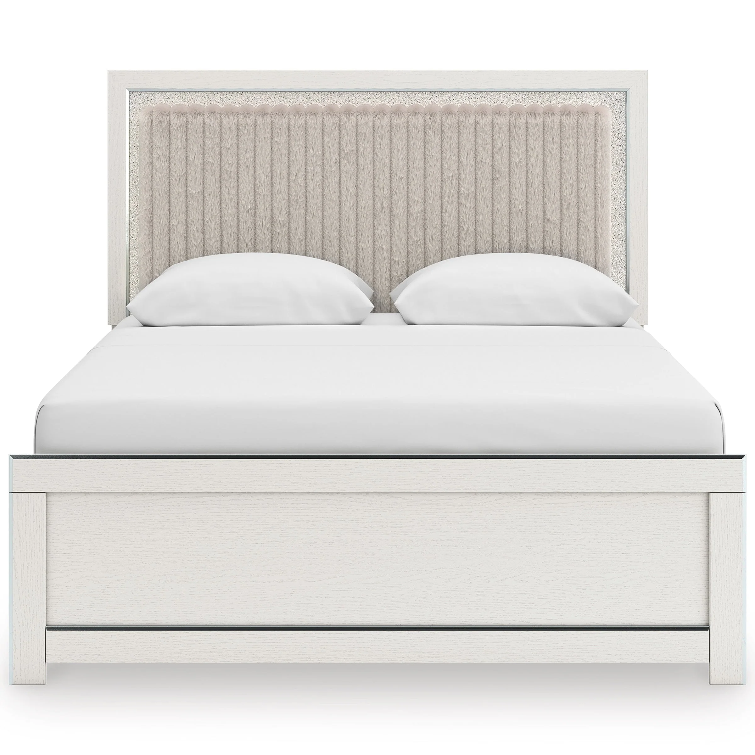 Zuraleus White Upholstered Platform Bedroom Set - Image 5