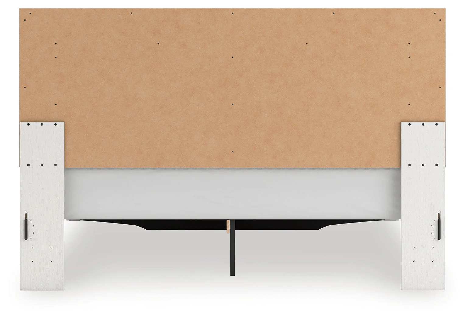 Zuraleus White Upholstered Storage Panel Bedroom Set with 2 Footboard Drawers - Image 5